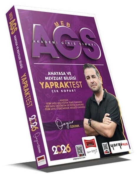 Yargı 2026 MEB-AGS Anayasa ve Mevzuat Bilgisi Yaprak Test - Özgür Özkınık Yargı Yayınları ürün görseli 1