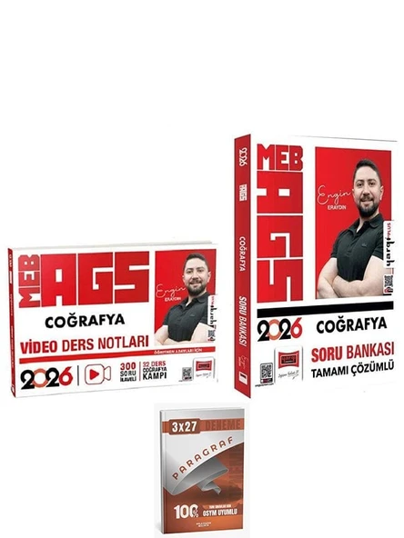 Yargı + Anla Kazan 2026 MEB-AGS Coğrafya Video Ders Notları + Soru Bankası 2 li Set ürün görseli 1