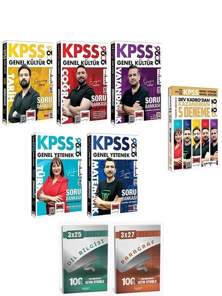 Yargı + Anla Kazan 2026 KPSS Genel Yetenek Genel Kültür Soru Bankası + 5 Deneme 6 lı Set Yargı Yayınları ürün görseli 1