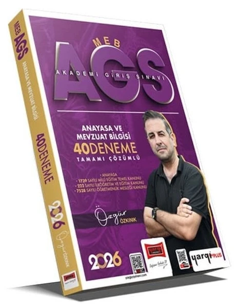 Yargı 2026 MEB-AGS Anayasa ve Mevzuat Bilgisi 40 Deneme Çözümlü - Özgür Özkınık Yargı Yayınları ürün görseli 1