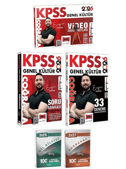 Yargı + Anla Kazan 2026 KPSS Coğrafya Video Ders Notları + Soru Bankası + 33 Deneme 3 lü Set ürün görseli 1