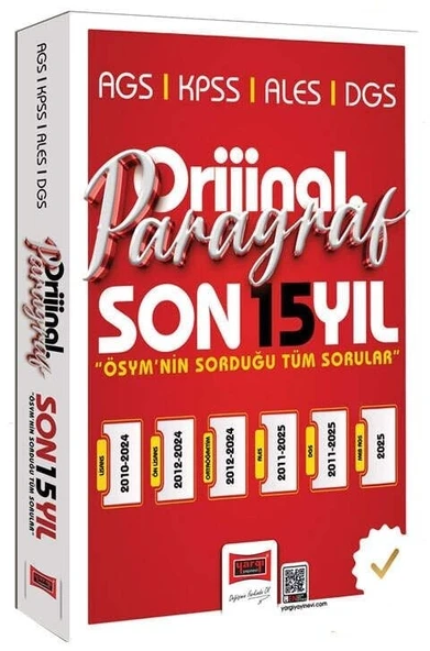 Yargı 2026 KPSS MEB-AGS ALES DGS Paragraf Orijinal Çıkmış Sorular Son 15 Yıl Çözümlü Yargı Yayınları ürün görseli 1