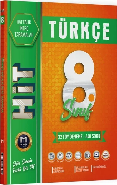 8. Sınıf Türkçe HİT 32 Deneme Mozaik Yayınları ürün görseli 1