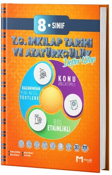 8. Sınıf T.C. İnkılap Tarihi ve Atatürkçülük Defter Kitap Mozaik Yayınları ürün görseli 1