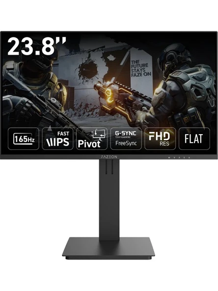 Fazeon X24F166P 24” 165Hz 5ms IPS Full HD HDMI+DP Pivot Gaming Monitör ürün görseli 1