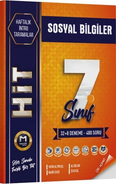 7. Sınıf Sosyal Bilgiler Hit 40 lı Deneme Mozaik Yayınları ürün görseli 1