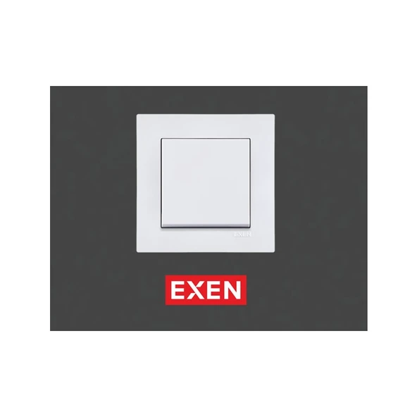 Exen Beyaz Modül+Kapak | Anahtar Çerçeveli ürün görseli 1