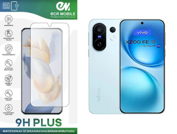 Vivo X200 FE Ekran Koruyucu MAT Parmak İzi Bırakmayan Uyumlu Esnek Nano Kırılmayan ürün görseli 1