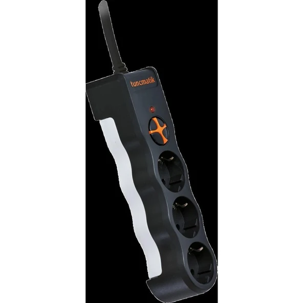 Tunçmatik Powersurge 3-Surge Protection Plug - 1050 Joule Black With Cable TSK19010 - Resim 2