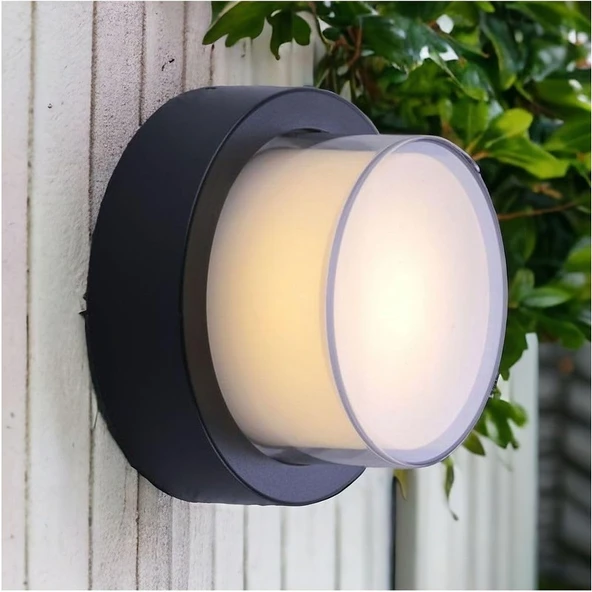 Uzm Light Ack Duvar Tavan Aplik LED 12 Watt, 3000 Kelvin LED Armatür, Iç ve Dış Mekan Modern Aplik, Bahçe Duvar Aplik Banyo, Teras Aplik ürün görseli 1