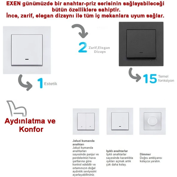 Exen karell Füme Komütatör - Resim 3