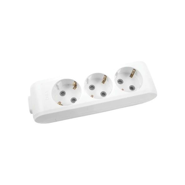 Viko ML-90113300 Multi-Let 3lü Priz Çocuk Korumalı Topraklı Klemensli Grup Priz ürün görseli 1
