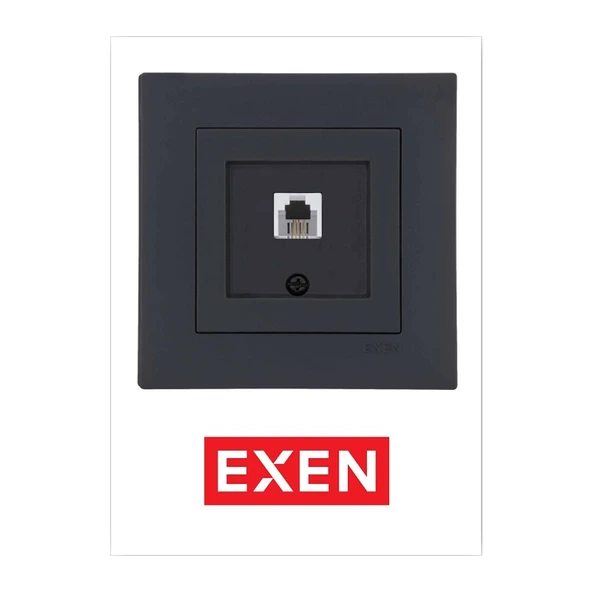 Exen Karell Füme Nümeris Telefon Prizi (623K Kablolu) ürün görseli 1