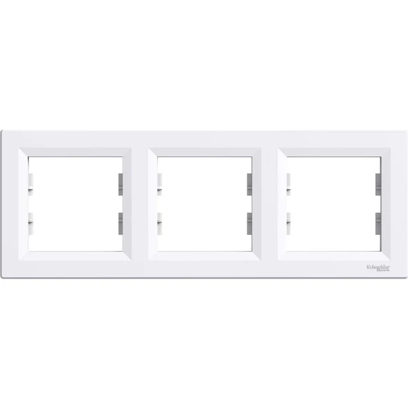 Schneider Electric EPH5800321 Asfora Beyaz Üçlü Çerçeve Yatay ürün görseli 1