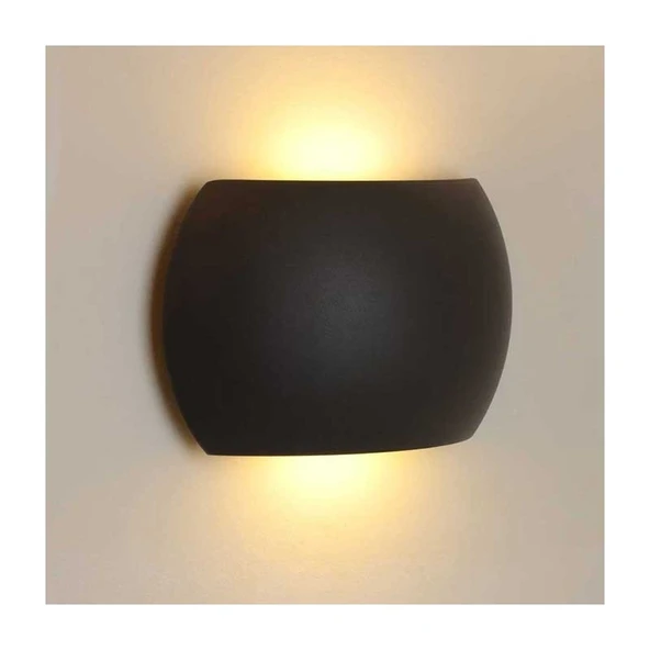 Ack Uzmlight Ack AH07-07901 2X3W 3000K Günışığı Çift Taraflı Dekoratif LED Duvar Apliği Siyah Alimunyum Gövde Armatür 2120000141898 ürün görseli 1