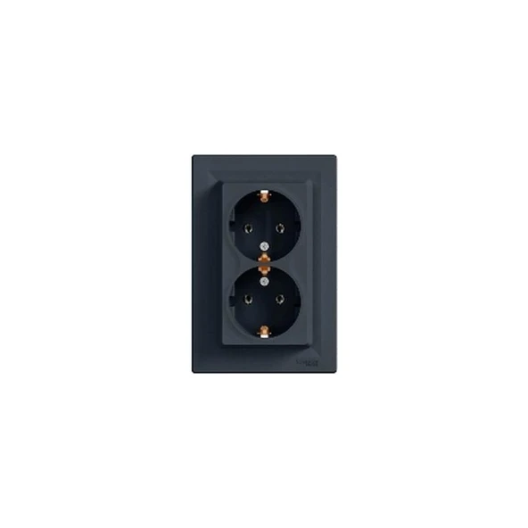 Schneider Electric EPH9900171 Asfora Antrasit Ikili Topraklı Priz ürün görseli 1