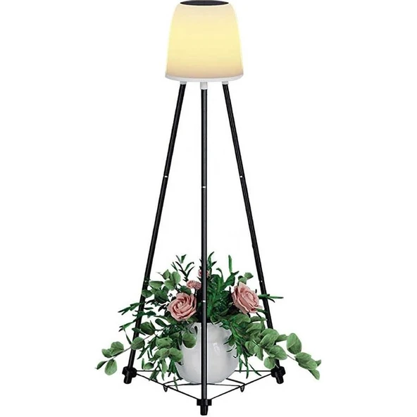 Uzm Light Ack AG60-06851 457MMX457MMX107MM IP54 LED Ayaklı Solar Sıyah Aplık Güneş Enerjili Bahçe Aydınlatması, Rengi Ayarlanabilir Dekoratif Aydınlatma ürün görseli 1