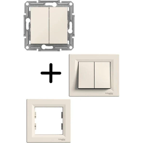 Schneider Electric Schneider Asfora Krem Vavien+ Vavien (Çerçeveli) ürün görseli 1