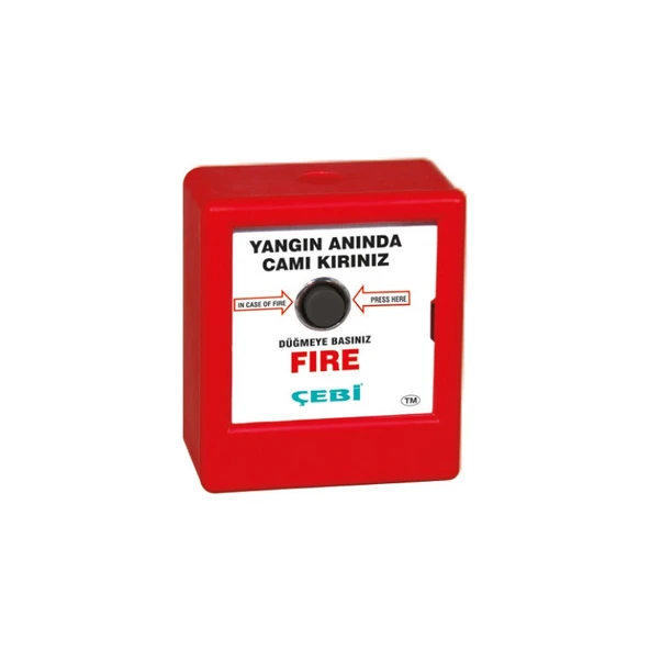 Çebi Kare Camlı Yangın Ihbar Butonu 603-03 ürün görseli 1