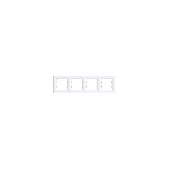 Schneider Electric EPH5800421 - Asfora 4'Lü Yatay Çerçeve Beyaz ürün görseli 1