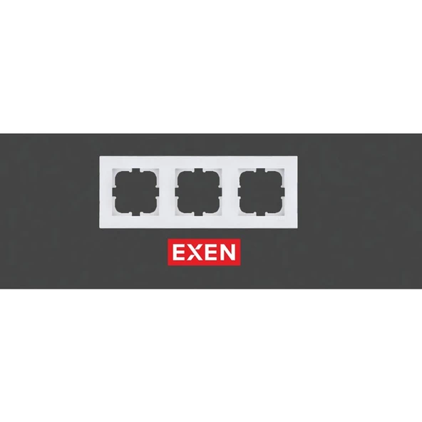 Exen Karell Beyaz Üçlü Çerçeve (Exen 200-010000-103) ürün görseli 1