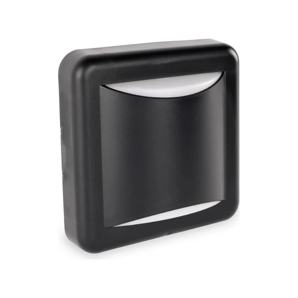 Ack Uzmlight Ack AH07-05101 3000K Günışığı 4W Siyah Kasa IP44 LED Duvar Apliği Siyah Kasa Duvar Armatür 2120000141881 ürün görseli 1