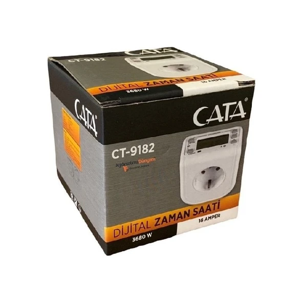 Cata Zaman Ayarli Dijital Saatli Priz Ct 9182 - Resim 5