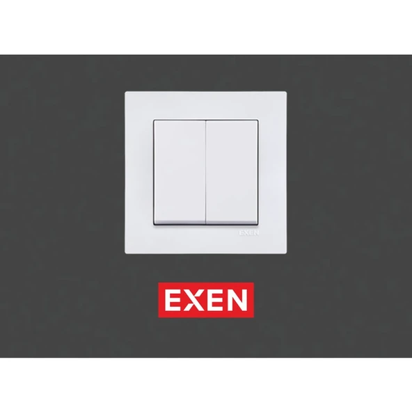 Exen Beyaz Modül+Kapak | Komütatör - Resim 2