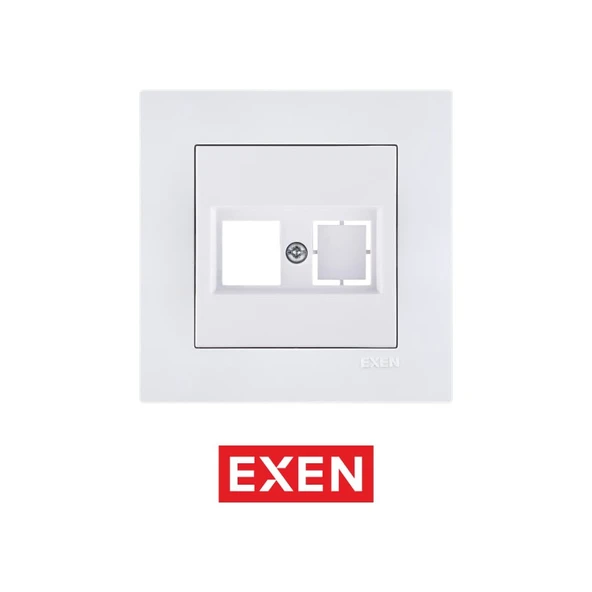 Exen Karell Beyaz Data Priz Jaksız ürün görseli 1