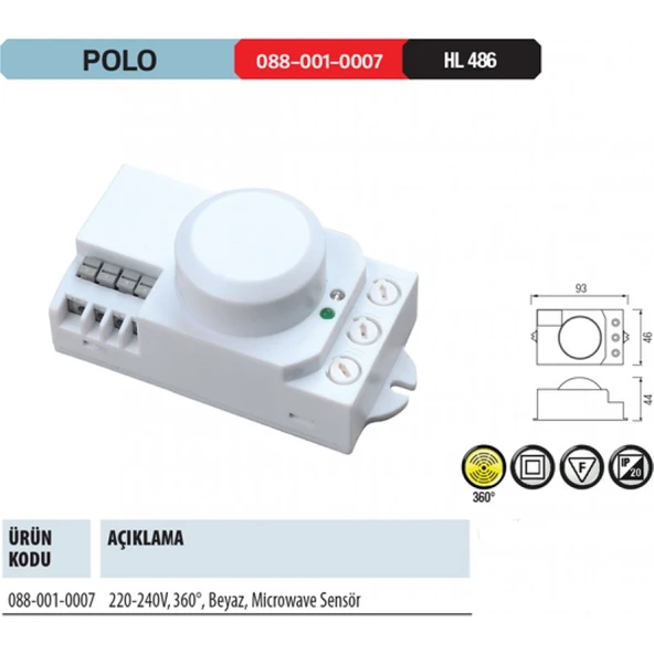 Horoz Polo Harekete Duyarlı Radar Sensör ürün görseli 1