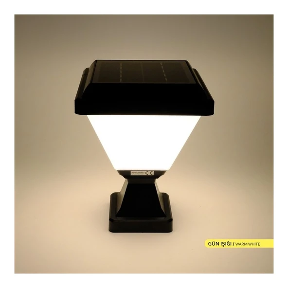 Ack Solar LED Bahçe Armatürü 3000K Set Üstü ve Kazıklı Güneş Enerjili Bahçe Aydınlatması Şeffaf ürün görseli 1