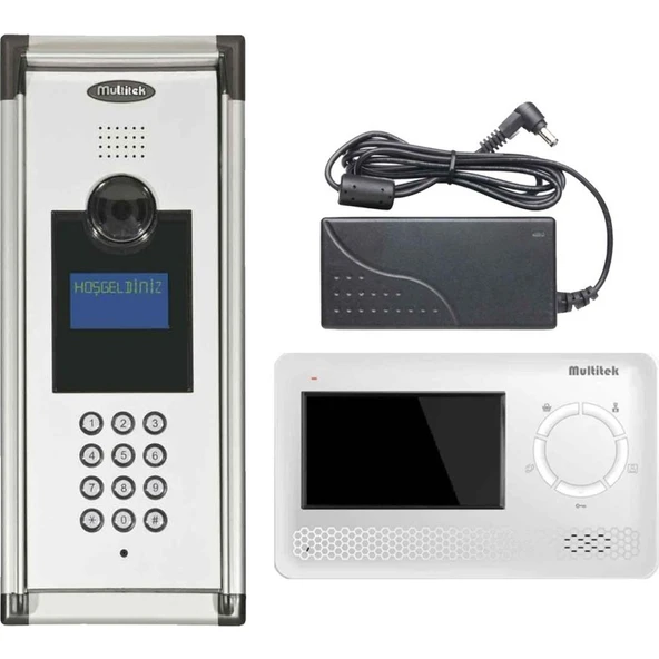 Multitek 10 Daire Mb-10 Görüntülü Diafon Beyaz ürün görseli 1