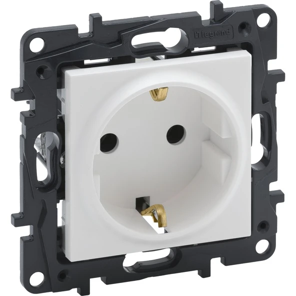 Legrand Raventi Beyaz Topraklı Priz + Çerçeve ürün görseli 1