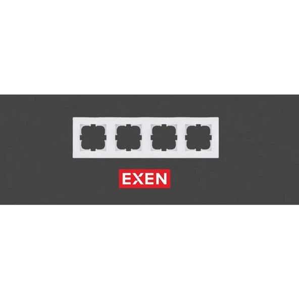 Exen Karell Beyaz Dörtlü Çerçeve (Exen 200-010000-104) ürün görseli 1