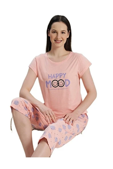 Mare Blu Tasarım Kadın Pijama Takımı Kısa Kollu Kapri S/XL ürün görseli 1