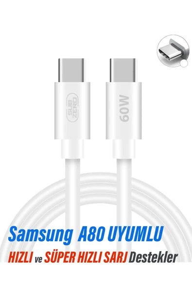 EXENAR Samsung A80 UYUMLU Şarj Kablosu 25W Hızlı Type-C Kablo ürün görseli 1