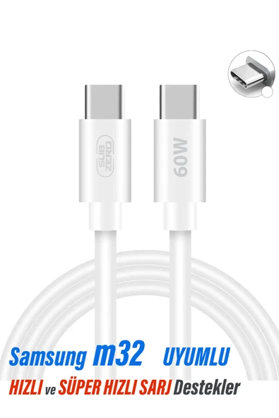 EXENAR M32 UYUMLU Şarj Kablosu Hızlı Type-C 60W Kablo 1M ürün görseli 1