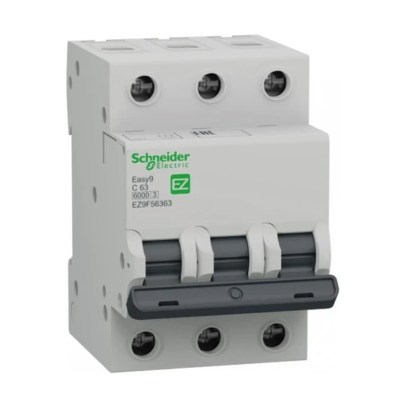 Schneider Electric Schneider EZ9F56363, 63 Amper, 3 Fazlı, C Tipi, Otomatik Sigorta, 6 Ka, B63X3 ürün görseli 1