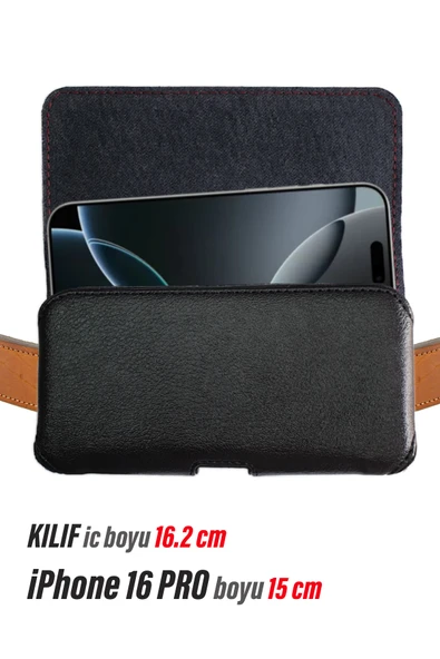 iPhone 16 PRO Kemer Kılıfı - Bel Kemer Kılıf Kapaklı  Kılıf Yan ürün görseli 1