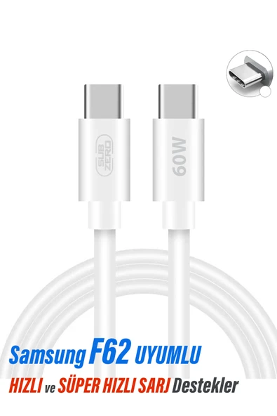 EXENAR Samsung F62 UYUMLU Şarj Kablosu Type-C Hızlı Kablo 60W ürün görseli 1