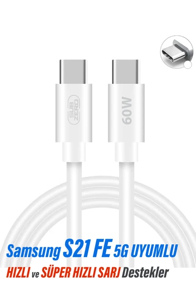 EXENAR Samsung S21 FE 5G UYUMLU Şarj Kablosu Hızlı Type-C Max 60W Kablo ürün görseli 1