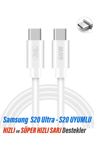 EXENAR Samsung S20+ Plus - S20 - S20 ultra UYUMLU Şarj Kablosu 25W Hızlı Type-C Kablo ürün görseli 1