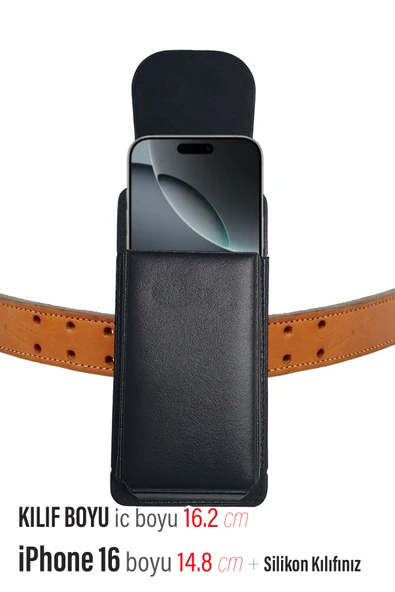 EXENAR iPhone 16 Kemer Kılıf - Bele Takılan Kemer Kılıfı Kapaklı ürün görseli 1