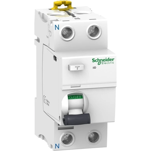 Schneider A9R41225  Schneider Kaçak Akım Koruma Rölesi - 25 Amper, 2 Kutup , 30MA , Ac Sınıfı ürün görseli 1