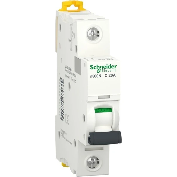 Schneider A9K24120 | Schneider Otomatik Sigorta - 20 Amper, 1 Kutup , 6ka, C Eğrisi ürün görseli 1
