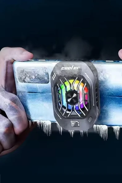 EXENAR Gaming Telefon Hava Soğutma Fanı Radyatör Fan RGB Led Telefon Soğutucu Tak Çalıştır E Sporcu Fan ürün görseli 1