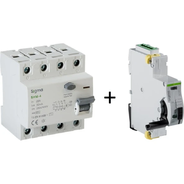 Sigma Elektrik SCRC03 Otomatik Yeniden Kurma Ünitesi + 4X25 30MA Kaçak Akım Rölesi ürün görseli 1
