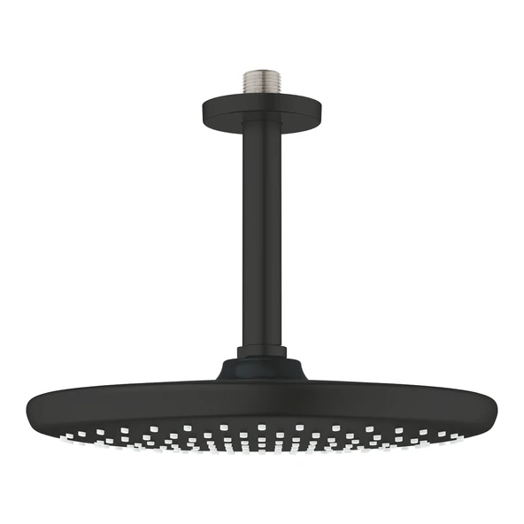 Grohe Tempesta 250 Yuvarlak Tepe Duşu Tek Akışlı, 25 cm (Tavandan Dirsek Dahil), Mat Siyah, 266692430 ürün görseli 1