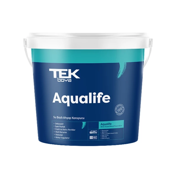 TEK AQUALIFE SU BAZLI AHŞAP KORUYUCU 0,75 LT ŞEFFAF ürün görseli 1