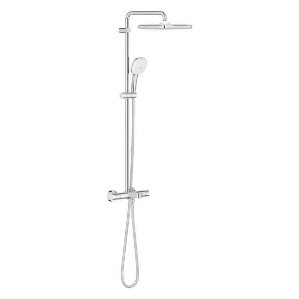 Grohe Tempesta System 250 Cube Duvara Monte Termostatik Banyo Bataryalı Duş Kolonu Krom, 26975001 ürün görseli 1